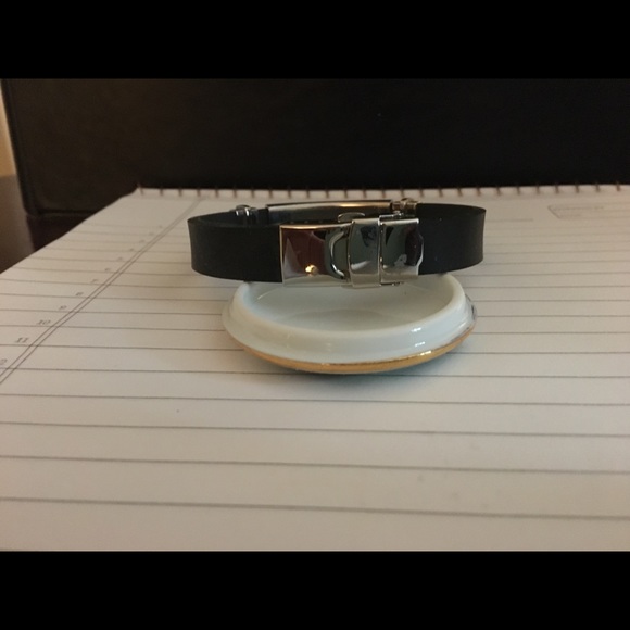 Men’s Black Rubber “Pop Pop” Bracelet - Picture 3 of 4